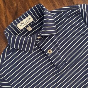 Peter Millar Boys' Summer Comfort Performance Polo Shirt Size XS Blue Stripes